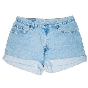Vintage Levi's Light Wash High Waisted Shorts 31